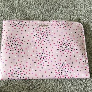Kate Spade Pink and Black Polka Dot laptop case